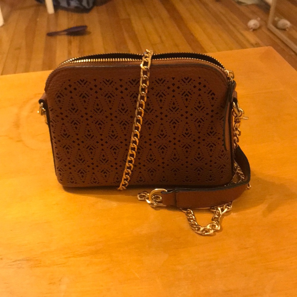 Small brown shoulder purse